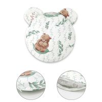 Perna ergonomica, MimiNu, Ursulet, Cu doua urechi, Cu husa detasabila cu fermoar, Materiale certificate Oeko Tex Standard 100, Pentru patut, carucior, scoica/scaun auto, Lulu natural