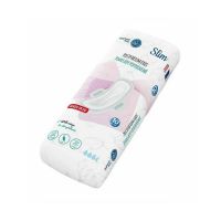 Tampoane absorbante, Akuku, Pentru perioada postpartum, Slim, Hipoalergenice, Din bumbac organic, 10 bucati, Alb