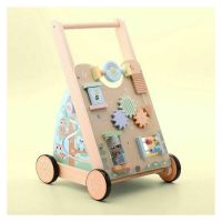 Antepremergator, Joueco, Familia Wildies, Cu activitati, Din lemn certificat FSC, 53x33 cm, 12 luni+, Multicolor