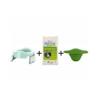 Potette Plus - Olita portabila cu liner reutilizabil + 10 pungi biodegradabile, Vernil