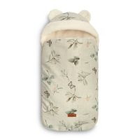 Sac termic, Sensillo, Pentru carucioare si scaune auto, Multifunctional, Calduros, Impermeabil, 43x80 cm, Bumbac, 0-18 luni, Olive, Multicolor