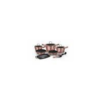 Set oale, cratite si tigai marmorate, 12 piese, din aluminiu forjat, Metallic iRose Edition, Berlinger Haus, BH 6044