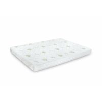 Saltea cu spumă poliuretanică Confort 4Family Aloe Vera 100x200 Somnart, înălțime 14 cm, husă lavabilă și detașabilă cu fermoar, fermitate medie