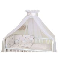 AMY - Baldachin Airy , Din tul, Cu suport de prindere inclus, 600x160 cm, Bej