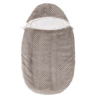 Saculet pentru vreme rece, Nattou, Pentru scaun auto, Universal, Material moale, 70 cm, Cu spatii pentru centurile auto, Gri