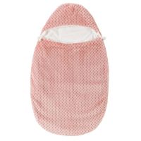 Saculet pentru vreme rece, Nattou, Pentru scaun auto, Universal, Material moale, 70 cm, Cu spatii pentru centurile de siguranta, Roz