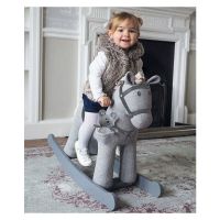 Little Bird Told Me - Stirling Mac Rocking Horse, pentru copii de peste 9 luni, Jucarie moale inclusa cu balansoare din lemn, tesaturi senzoriale pentru fetite si baieti