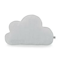 Perna decorativa din bumbac velur, moale, sub forma de Nor, 40 x 30, Sparrow, Cloud, Light Grey