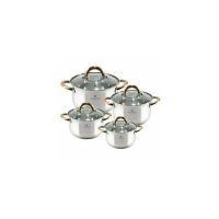 Set oale si cratite din otel inoxidabil, 8 piese, manere rose gold, Gourmet Line, Blaumann, BL 3248