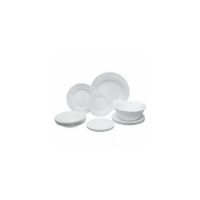 Set serviciu de masa alb, pentru 6 persoane, Luminarc Cadix, 19 piese, 18 farfurii diverse marimi si bol salata