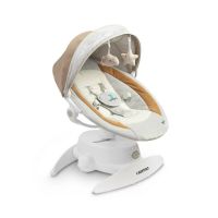 Balansoar, Caretero, Opti, Inclinare in 3 trepte, Cu 3 moduri de balansare, Rotire 360, Control de la distanta, Include plasa de tantari si telecomanda, 0 luni+, Maro