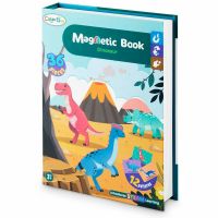 Carte magnetica, cu 66 de elemente, carduri cu 2 fete, Ricokids, RK-770, Dinozauri