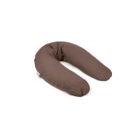 Doomoo - Perna mare 3 in 1 Comfy Big Tetra Chocolate din bumbac organic: perna gravide, suport pentru hranire, suport pentru bebe