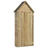 Magazie unelte de gradina cu usa 77 x 28 x 178 cm lemn pin tratat