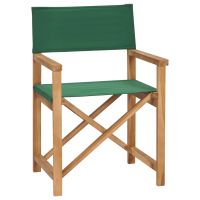 Scaun de regizor pliabil, verde, lemn masiv de tec, verde