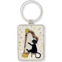 Breloc - Chat Musique Harpe | Kiub