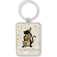 Breloc - Chat Musique Violoncelle | Kiub
