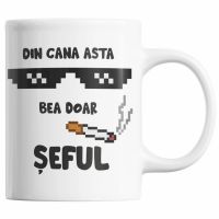 Cana personalizata Thug Life pentru Sef, Priti Global, 300ml