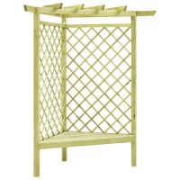 Pergola de colt cu bancheta