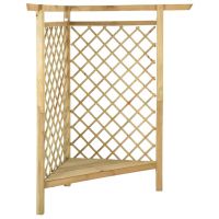 Pergola de colt cu bancheta