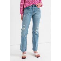 Blugi bootcut cu aspect deteriorat Everly