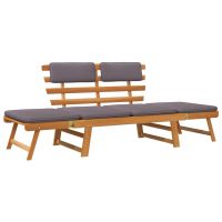 Banca de gradina cu perne 2-in-1