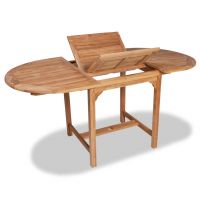 Masa de gradina extensibila (110-160)x80x75cm lemn masiv de tec