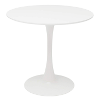 Masa dining, runda, alb mat, diametru 80 cm, REVENTON