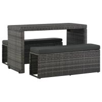 Set mobilier de exterior cu perne