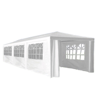 Cort de petrecere de gradina, alb, 3x9 m, TEKNO TIP 3 + 8 fete