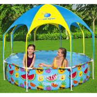 Bestway Piscina supraterana copii Steel Pro, protectie UV, 244 x 51 cm