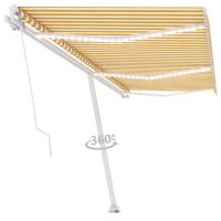 Copertina retractabila manual cu LED, galben/alb, model 3