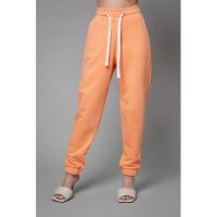 Pantaloni sport din amestec de bumbac cu talie inalta