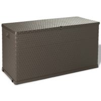 Cutie de depozitare pentru gradina maro 120x56x63 cm PP ratan