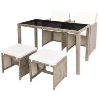 Set mobilier de exterior cu perne