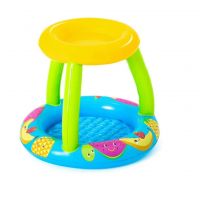 Piscina gonflabila pentru copii, cu acoperis protectie UV, Happy Fruits, Multicolor, 94x89 cm