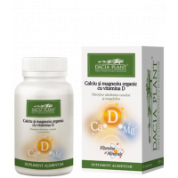 Calciu si Magneziu Organic cu Vit D 60cps - Dacia Plant