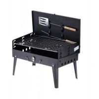 Gratar pliabil pentru gradina cu accesorii BBQ incluse