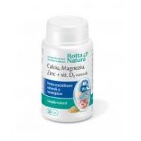Calciu Magneziu Zinc + Vit. D2 Naturala 30cps - Rotta Natura