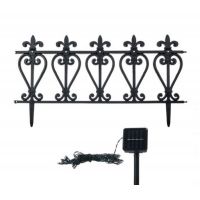 Gard decorativ cu instalatie solara LED, set 5 bucati