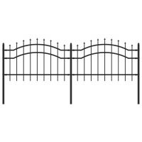 Gard gradina cu varfuri negru 115 cm otel vopsit electrostatic