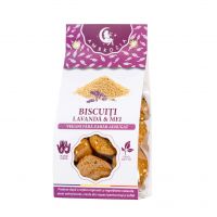 BISCUITI VEGANI CU LAVANDA SI MEI, fara zahar, 130g - Hiper Ambrozia