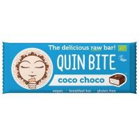 Baton cu cocos si ciocolata raw eco-bio 30g - Quin Bite