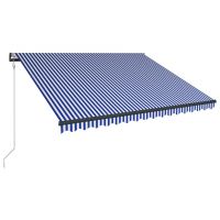 Copertina retractabila automat, albastru/alb/negru