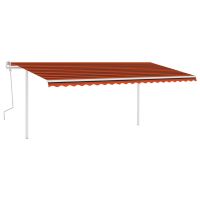 Copertina retractabila manual LED portocaliu si maro