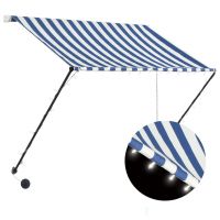 Copertina retractabila cu LED, albastru/alb