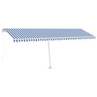 Copertina retractabila manual cu LED, albastru/alb, model 3