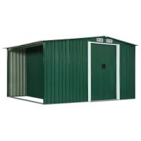 Sopron de gradina cu usi glisante, 329,5 x 205 x 178 cm, otel