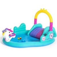 Piscina copii, cu tobogan si stropitoare, Bestway, Unicorn ,dimensiune 274 x 198 x 137 cm
