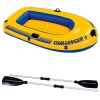 Pachet Promo Barca Gonflabila Challenger + 2 Vasle de 122 cm